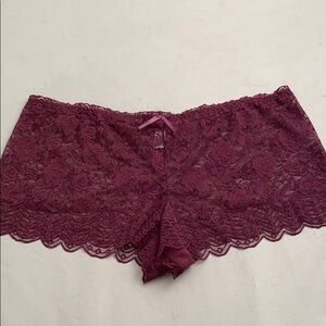 Bodymate plum nylon lace boyshort panty 4X